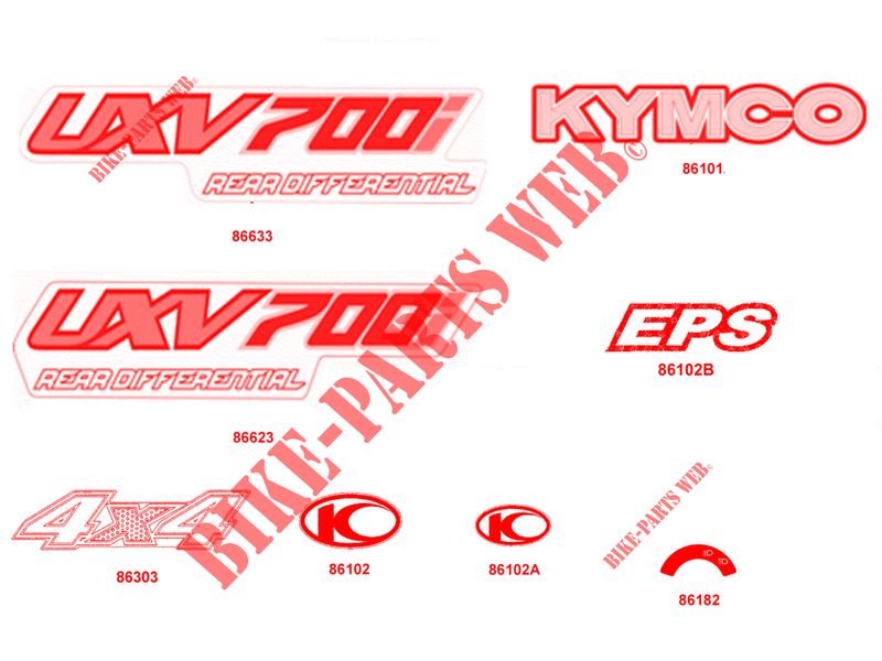 EMBLEMA para Kymco KYMCO UXV 700I EPS 4T EURO 2