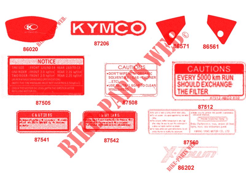 EMBLEMA para Kymco XTOWN 125 I BLACK KAKI CBS EURO 4