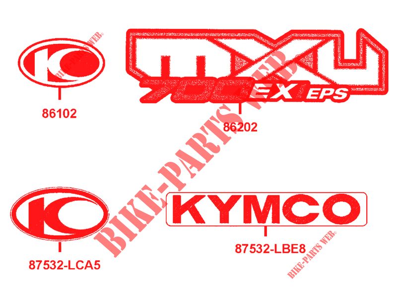 EMBLEMA para Kymco MXU 700I EX EPS IRS 4T EURO 4