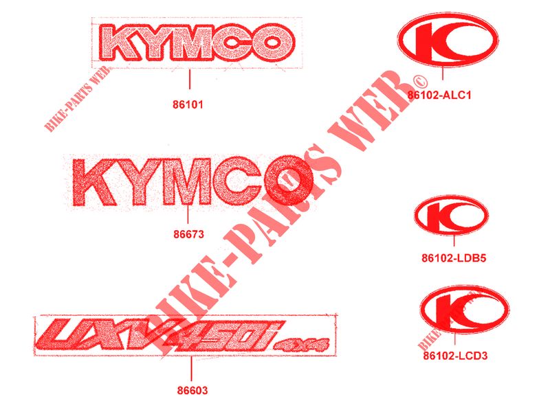 EMBLEMA para Kymco KYMCO UXV 450I 4T EURO 4