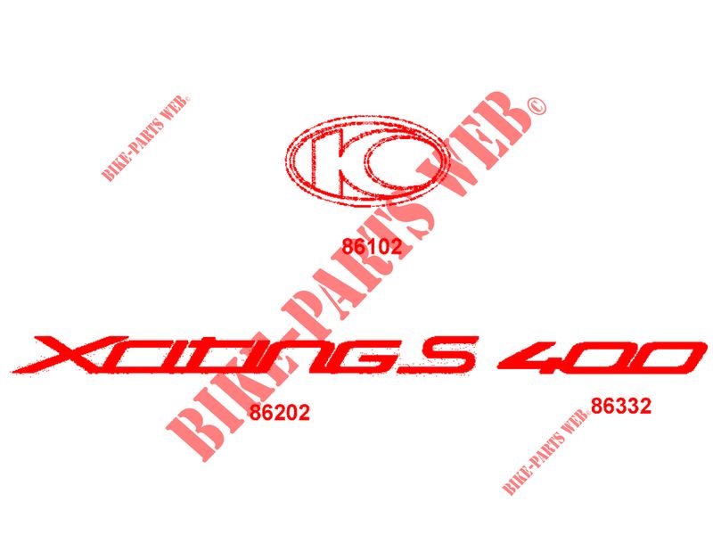 EMBLEMA para Kymco XCITING S 400I ABS 4T EURO 4
