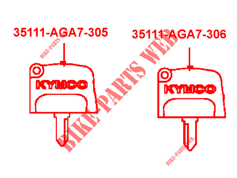 CHAVE MESTRA para Kymco MXU 550I EPS IRS 4T T3B