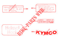 LABELS DE SECURITE para Kymco METEORIT 125 EURO