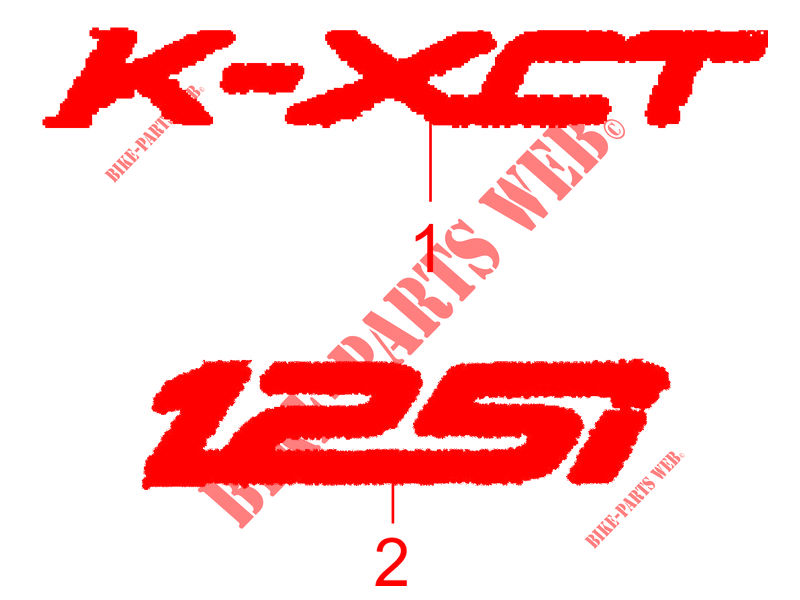 ADESIVO para Kymco K-XCT 125 I 4T EURO III