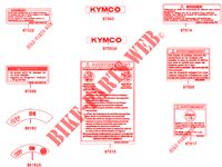 ETIQUETA DE ADVERTÊNCIA para Kymco MAXXER 300 US 4T EURO II