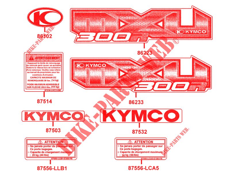 EMBLEMA para Kymco MXU 300 R 4T EURO II