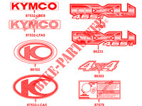 ADESIVO para Kymco MXU 465 4X4 INJECTION 4T EURO II